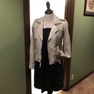 Theory Black Linen Mini Dress with Pockets Sz 4